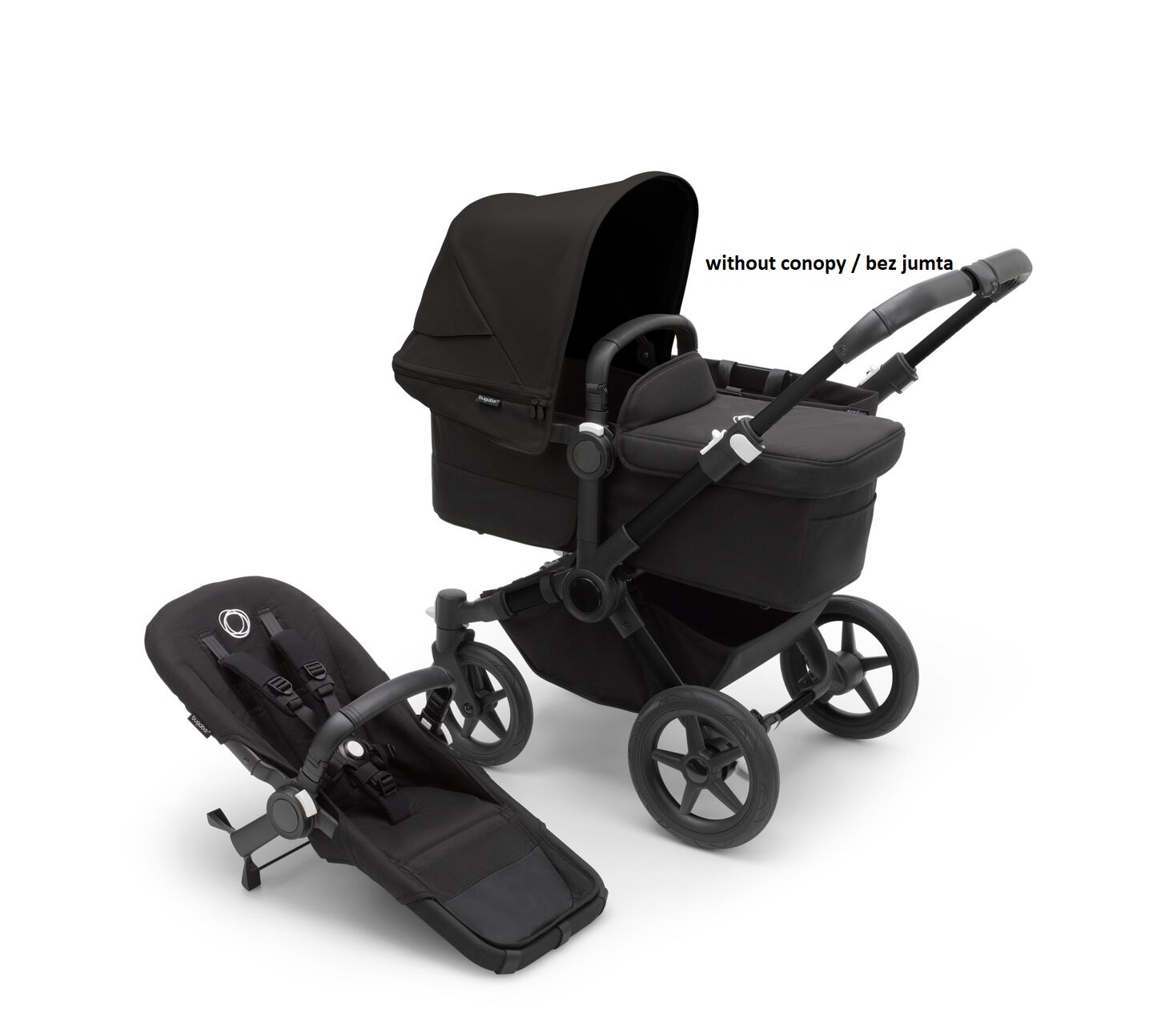 Bugaboo Donkey 5 Midnight Black Black frame Детская коляска Трансформер 2в1 (без капюшона)