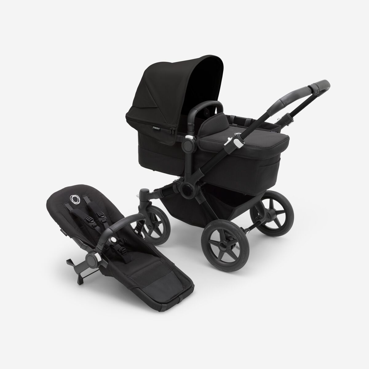 Bugaboo Donkey 5 Mono Midnight black Black frame Детская коляска Трансформер 2в1