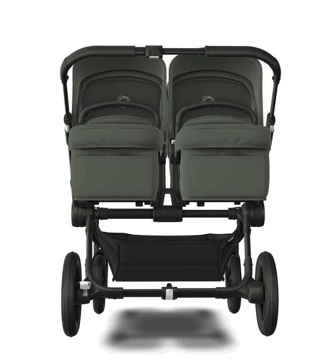 Bugaboo Donkey 5 TWIN Forest Green Black frame Dvīņu rati Transformeris 2in1