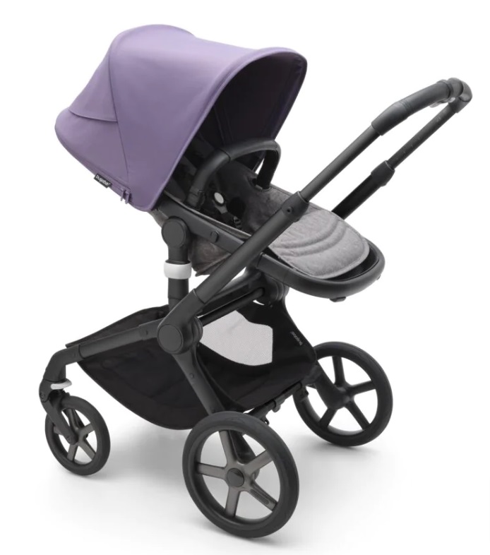 Bugaboo Fox 5 Grey Melange Детская коляска 2в1 Black Pама + Kапюшон Astro Purple