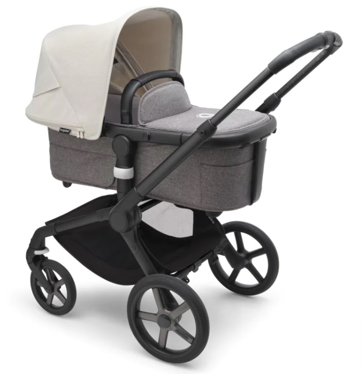 Bugaboo Fox 5 Grey Melange Детская коляска 2в1 Black Pама + Kапюшон Misty White