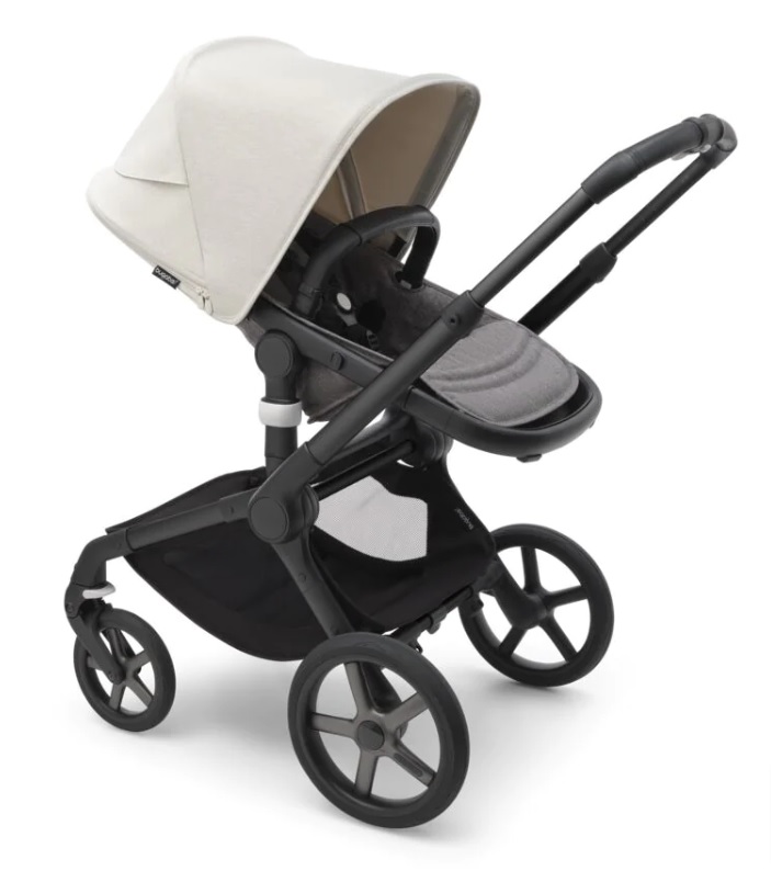 Bugaboo Fox 5 Grey Melange Детская коляска 2в1 Black Pама + Kапюшон Misty White