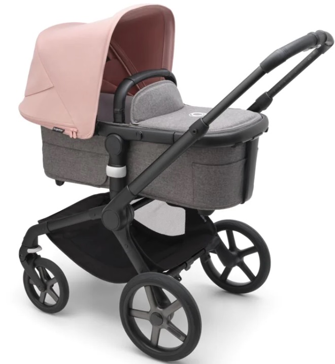 Bugaboo Fox 5 Grey Melange Детская коляска 2в1 Black Pама + Kапюшон Morning Pink