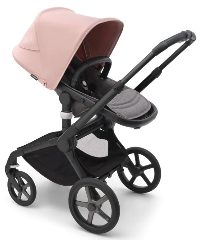 Bugaboo Fox 5 Grey Melange Детская коляска 2в1 Black Pама + Kапюшон Morning Pink