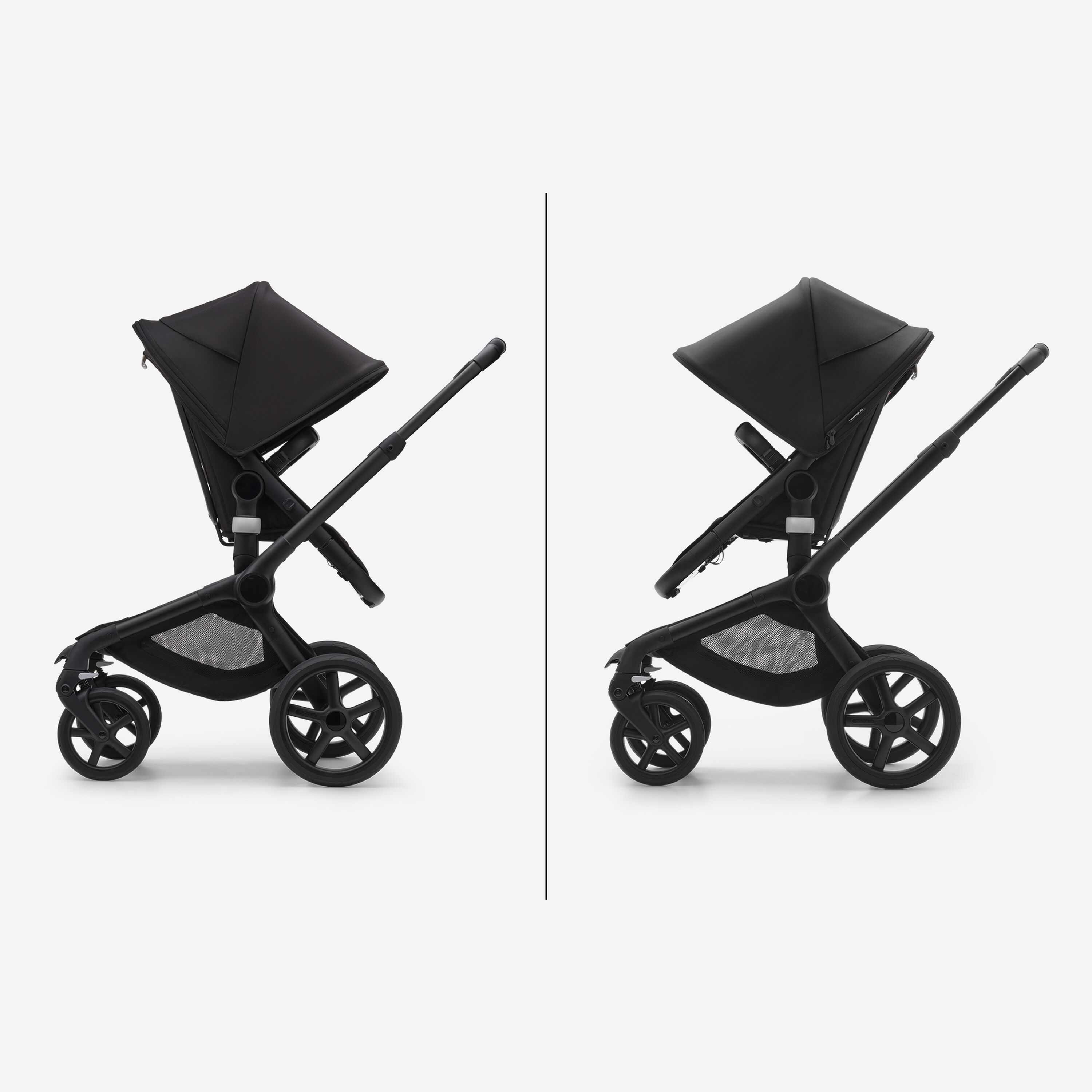 Bugaboo Fox 5 Grey Melange Bērnu rati 2in1 Grafīta rāmis + Jumts Breezy Sandy Pink