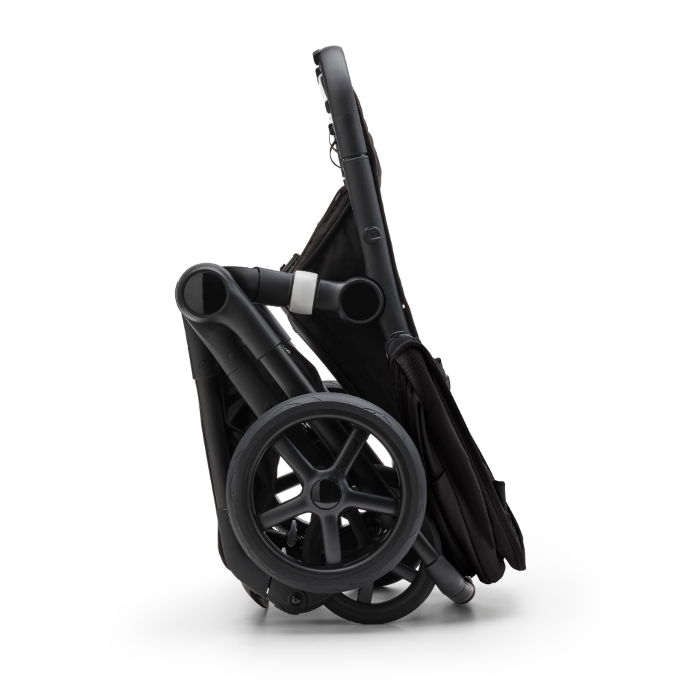 Bugaboo Fox 5 Grey Melange Детская коляска 2в1 Черная рама + Крыша Breezy Misty grey