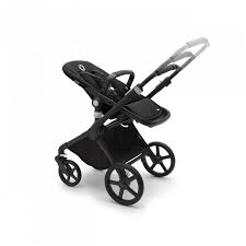 Bugaboo Fox 5 Grey Melange Детская коляска 2в1 Черная рама + Крыша Breezy Misty grey