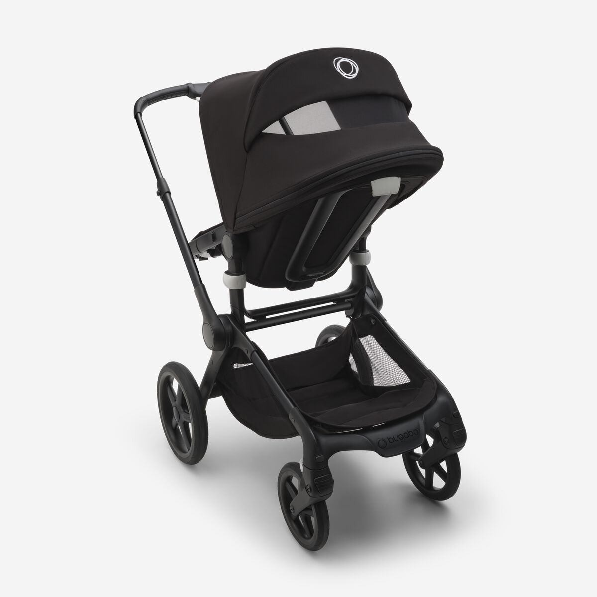 Bugaboo Fox 5 Grey Melange Детская коляска 2в1 Black Pама + Kапюшон Черный