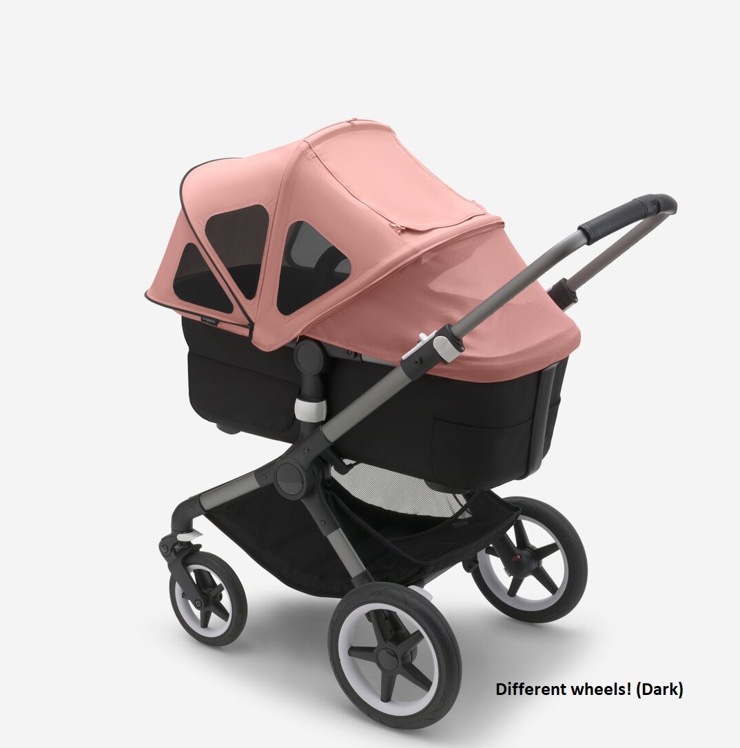 Bugaboo Fox 5 Midnight black Детская коляска 2в1 Графитовая рама + Kапюшон Breezy V2 Morning Pink