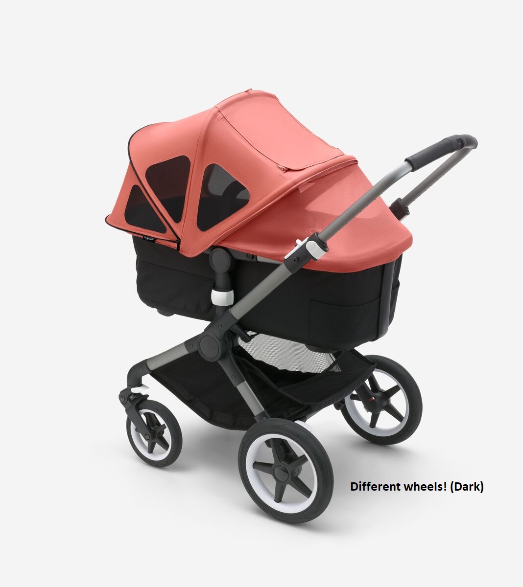 Bugaboo Fox 5 Midnight black Детская коляска 2в1 Графитовая рама + Kапюшон Breezy V2 Sunrise Red