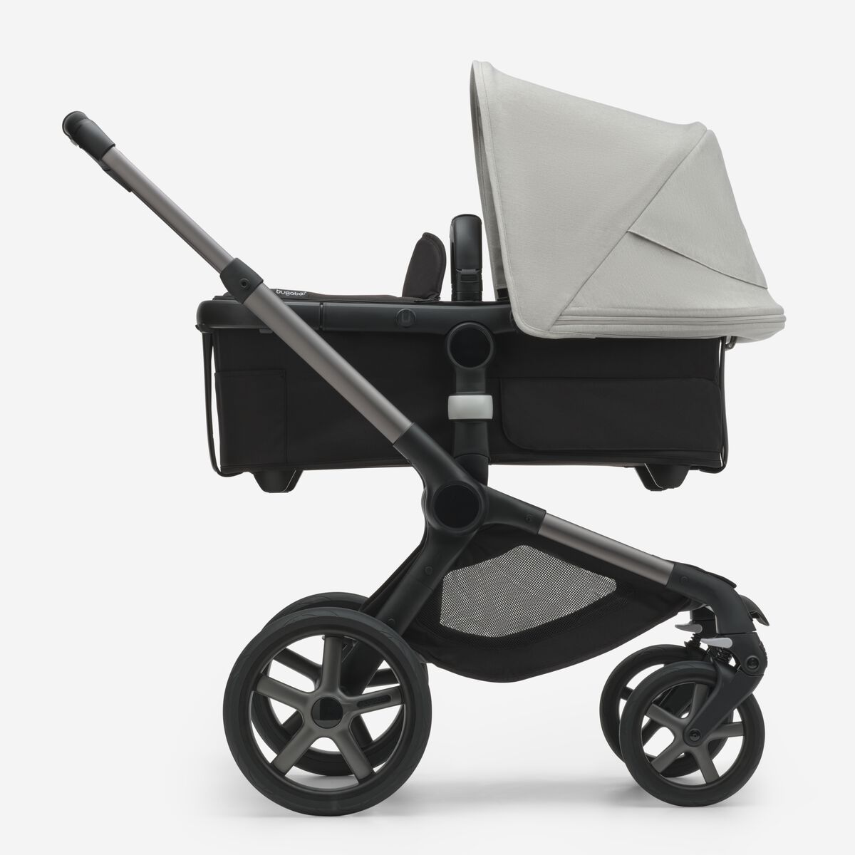 Bugaboo Fox 5 Midnight black Детская коляска 2в1 Графитовая рама + Kапюшон Misty White