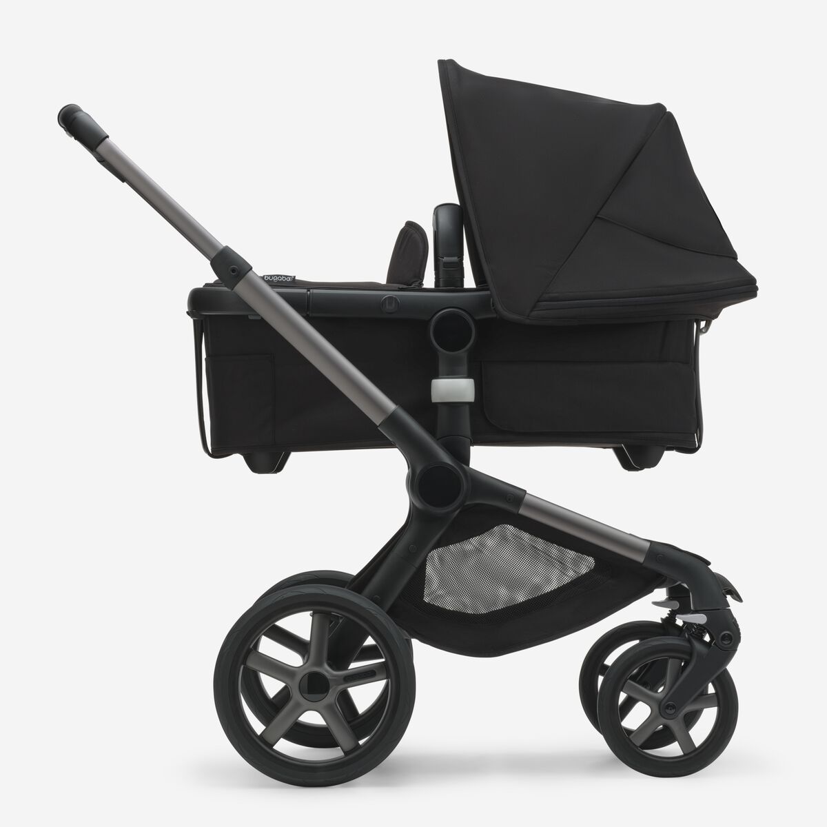 Bugaboo Fox 5 Midnight black Детская коляска 2в1 Графитовая рама + Черный капюшон