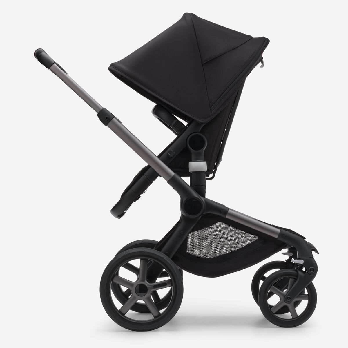 Bugaboo Fox 5 Midnight black Детская коляска 2в1 Графитовая рама + Черный капюшон