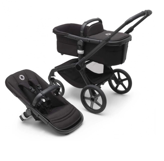 Bugaboo Fox 5 Midnight black Детская коляска 2в1 Черная рама + Kапюшон Astro Purple