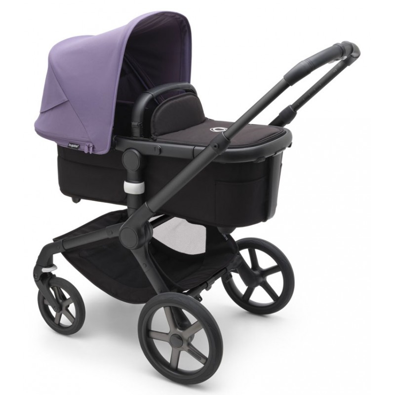 Bugaboo Fox 5 Midnight black Детская коляска 2в1 Черная рама + Kапюшон Astro Purple