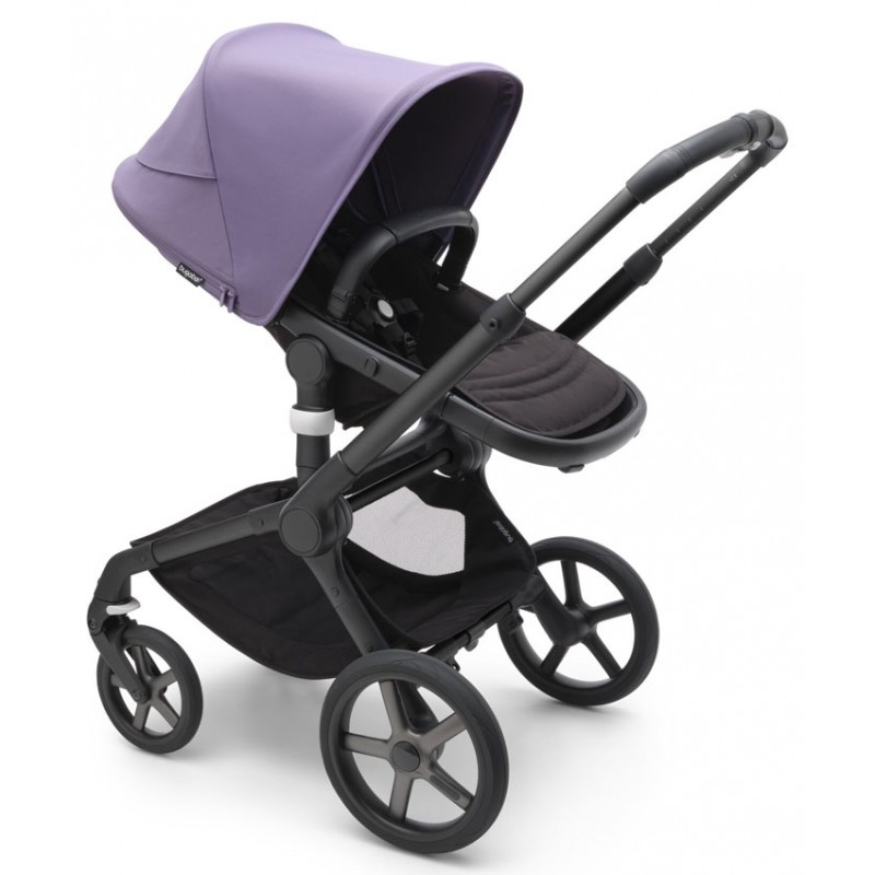 Bugaboo Fox 5 Midnight black Детская коляска 2в1 Черная рама + Kапюшон Astro Purple