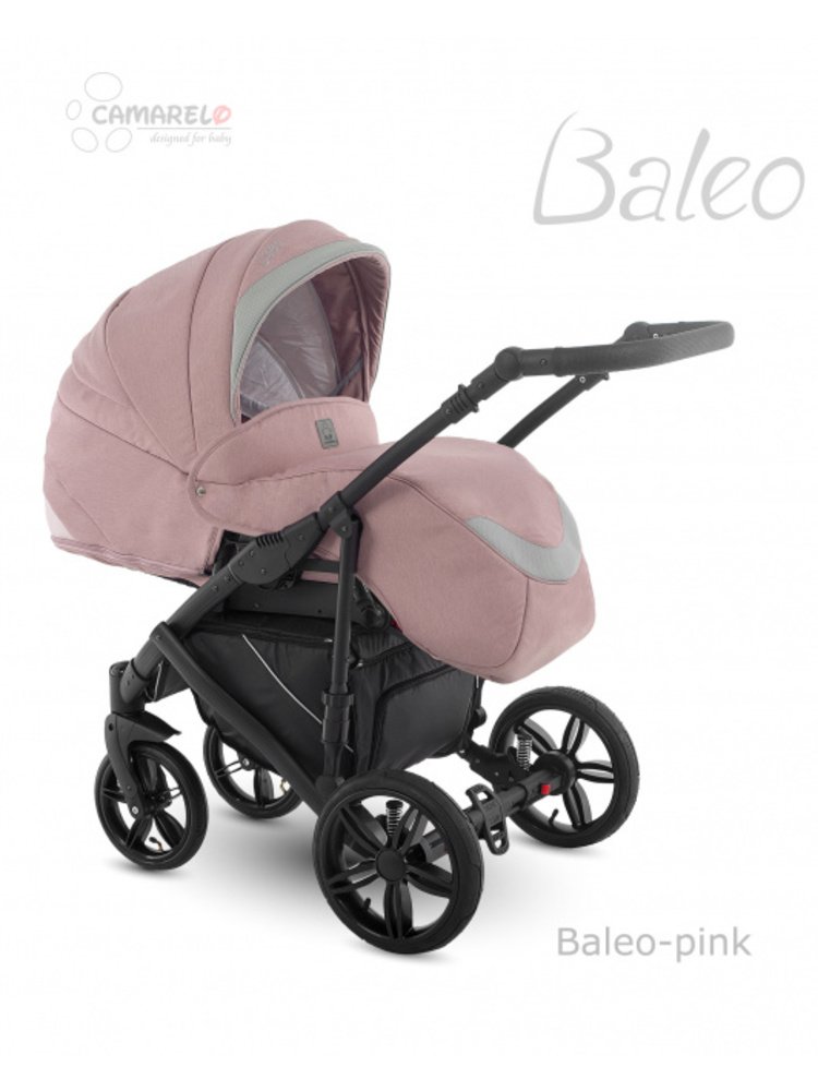 Camarelo Baleo BA-pink Bērnu rati 3in1