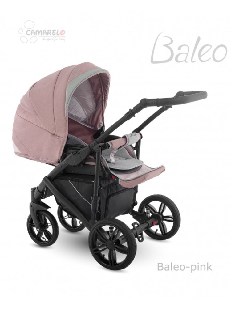 Camarelo Baleo BA-pink Bērnu rati 3in1