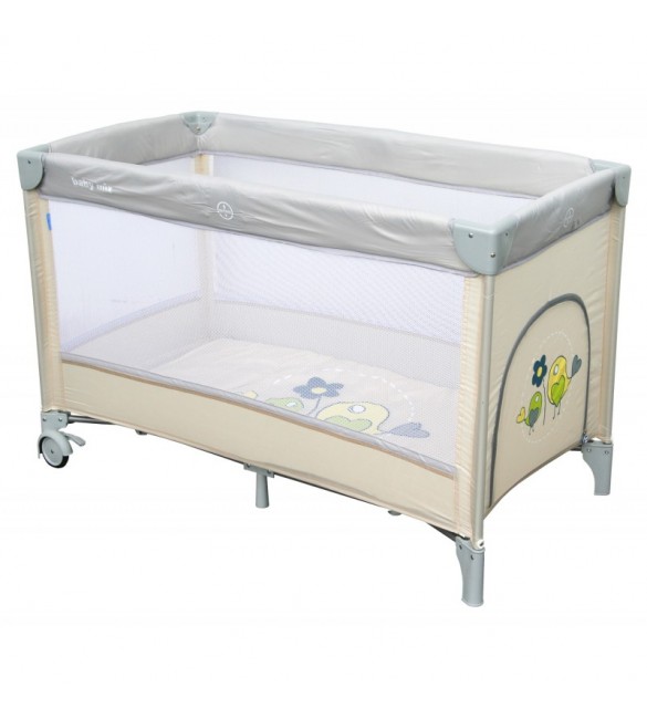 Ceļojumu gultiņa manēža BabyMix SPARROWS 8052-187 beige