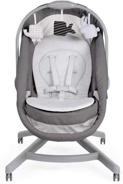 Chicco Baby Hug Air 4in1 Dark Grey Bērnu šūpuļkrēsliņš-Gulta