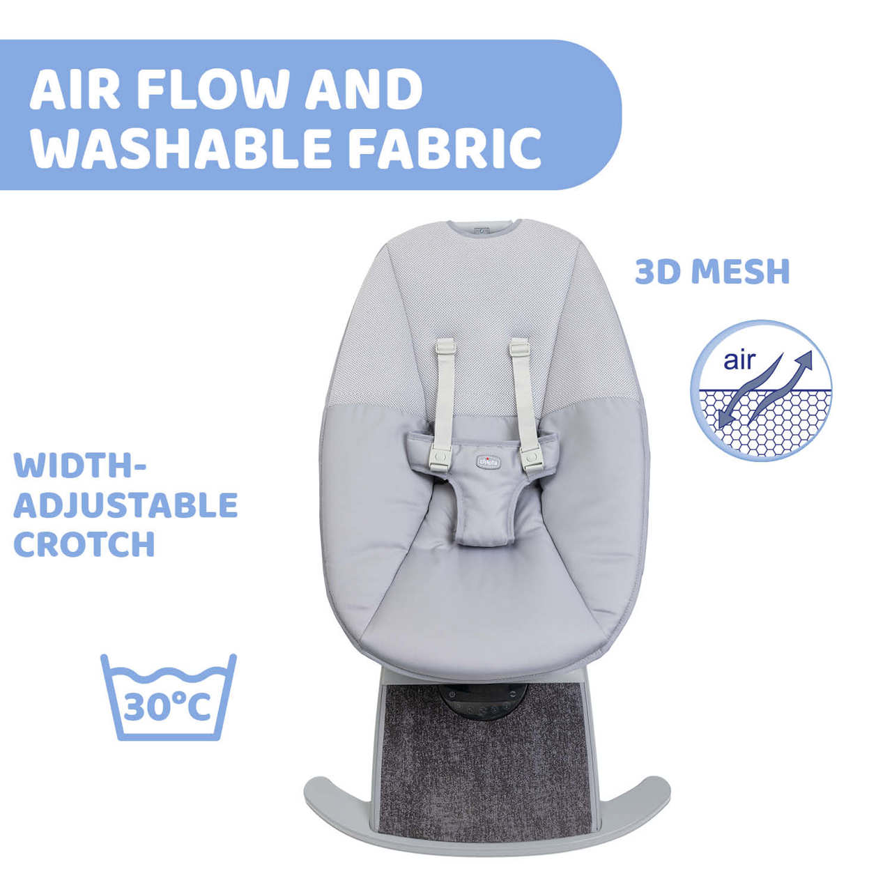 Chicco Comfy Wave Silver Spring Šūpuļkrēsls