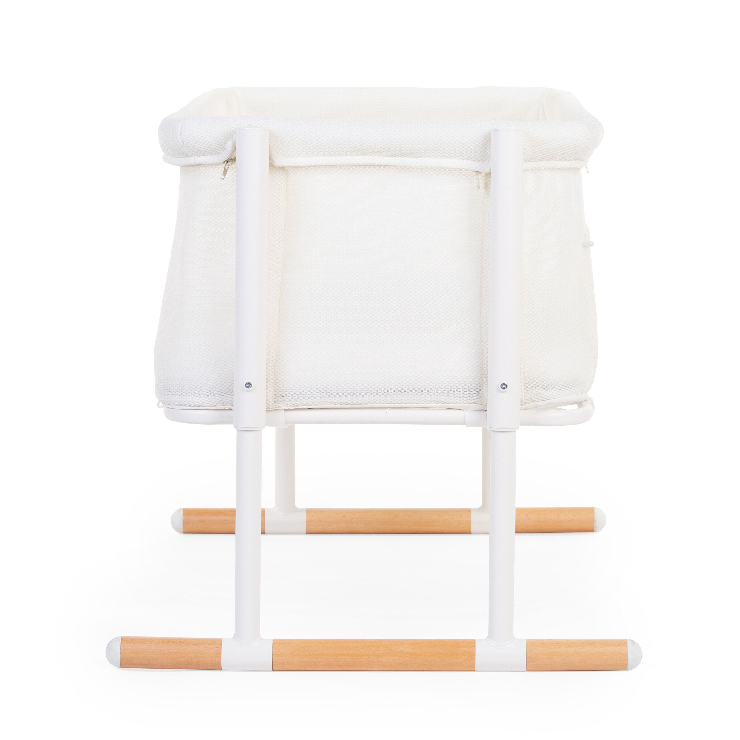 Childhome Evolux Cosleeper 2in1 White Natural Bērnu Gulta Šūpulis ar nolaižamu malu