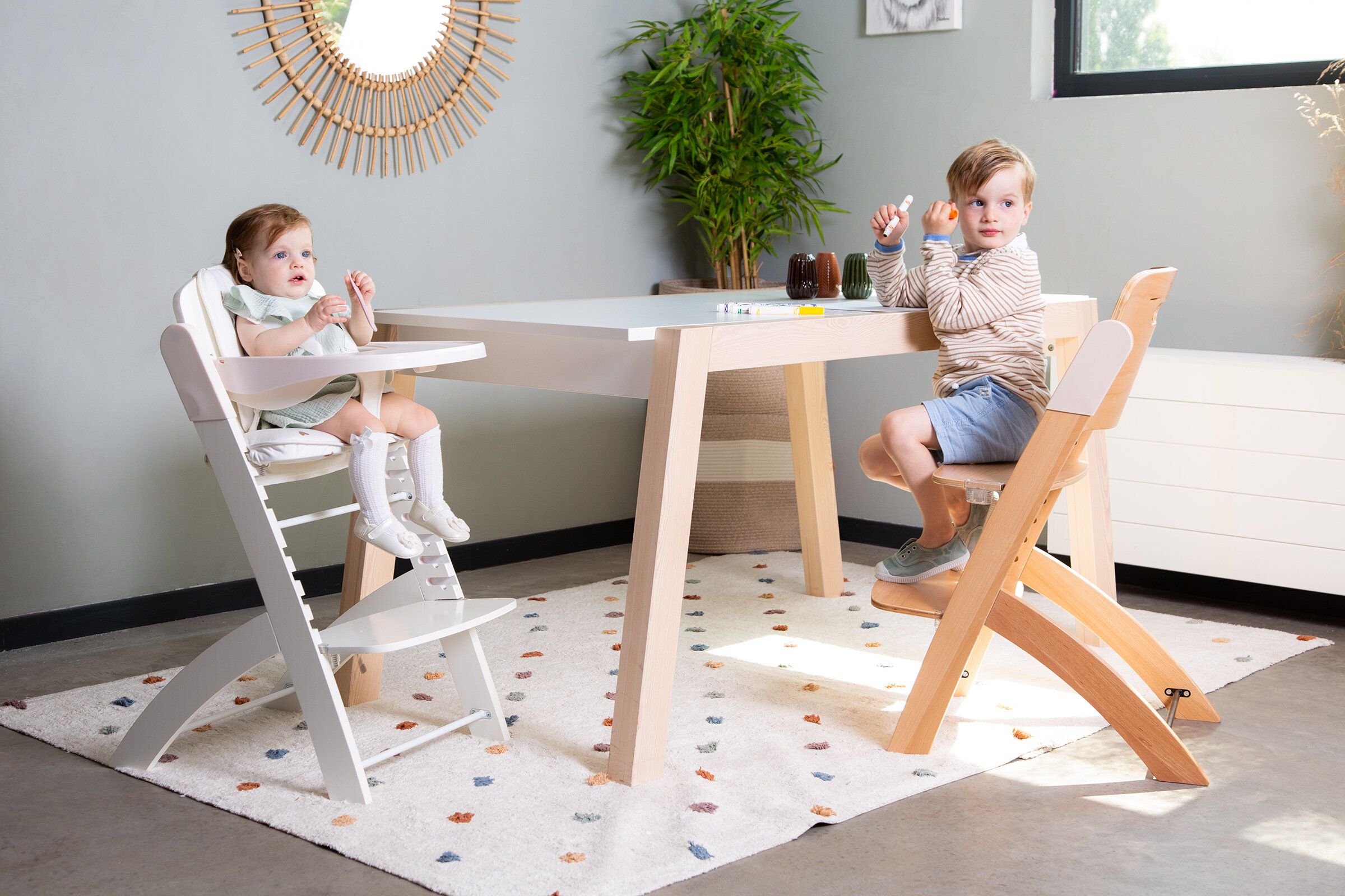 Childhome Evosit Natural Beige 2in1 Стульчик для кормления