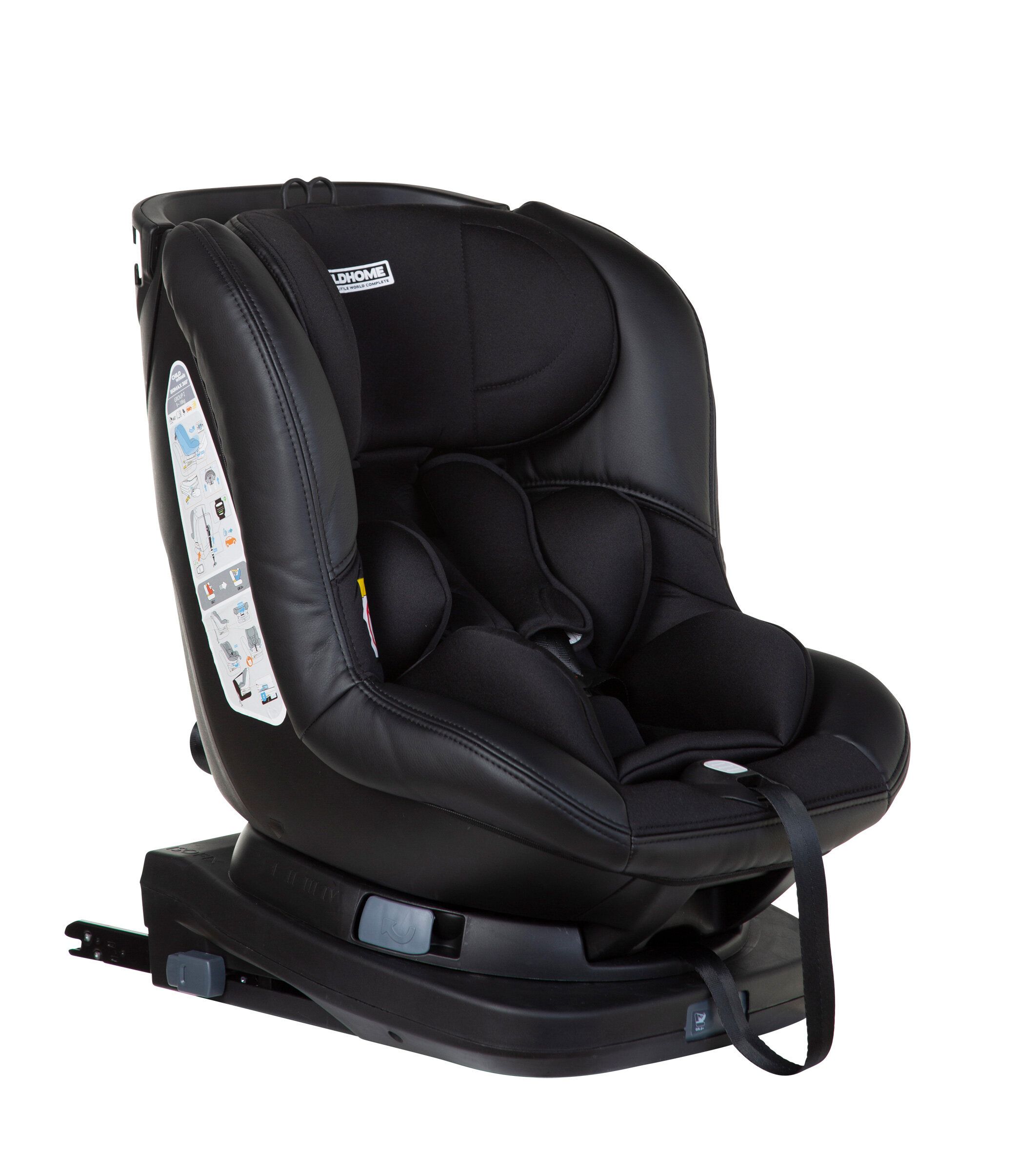 Childhome Isomax 360 Black Leather Детское автокресло 9-18 кг