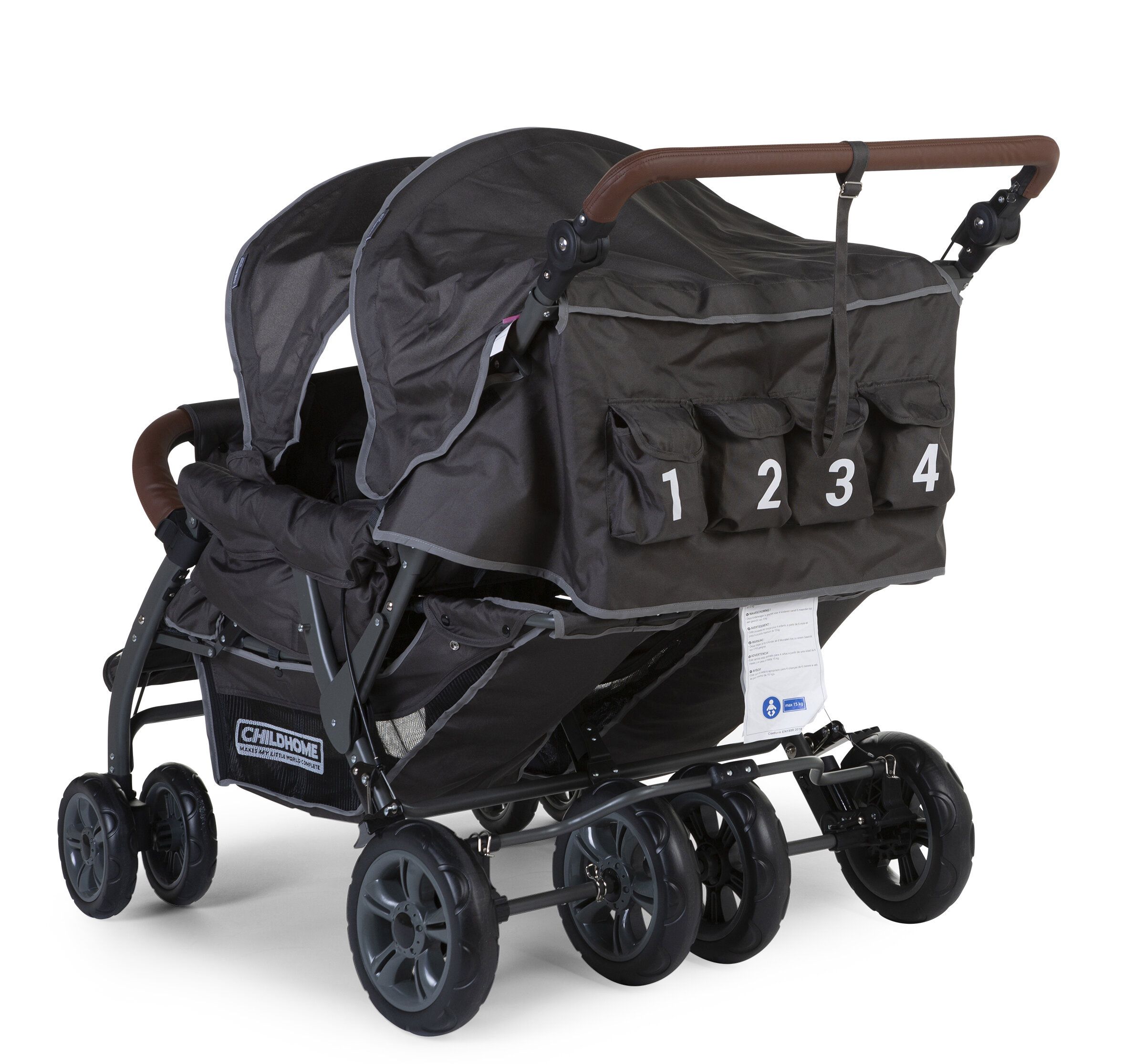 Childhome Quadruple Anthracite Детская коляска четырехместная