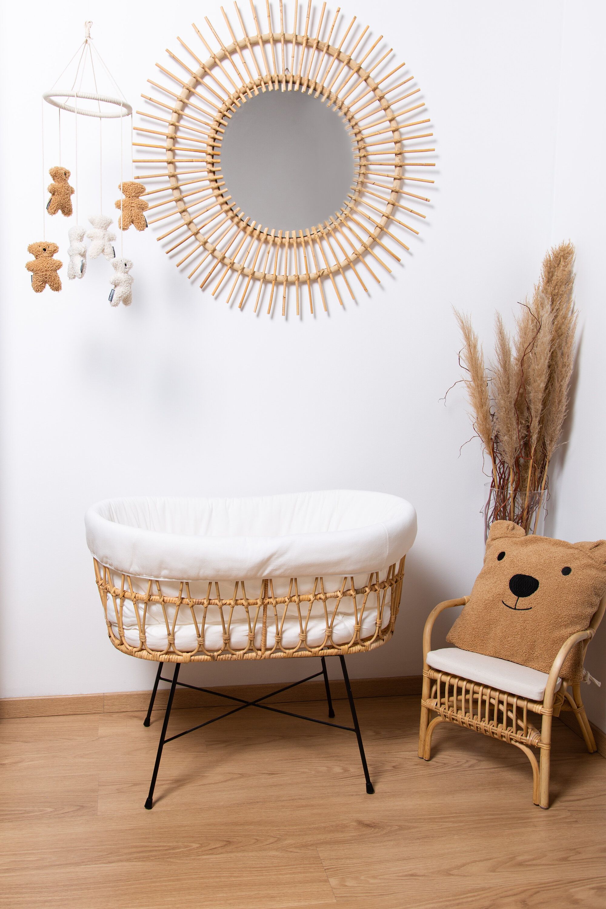 Childhome Rattan Ecru White Natural Kолыбель Плетеная