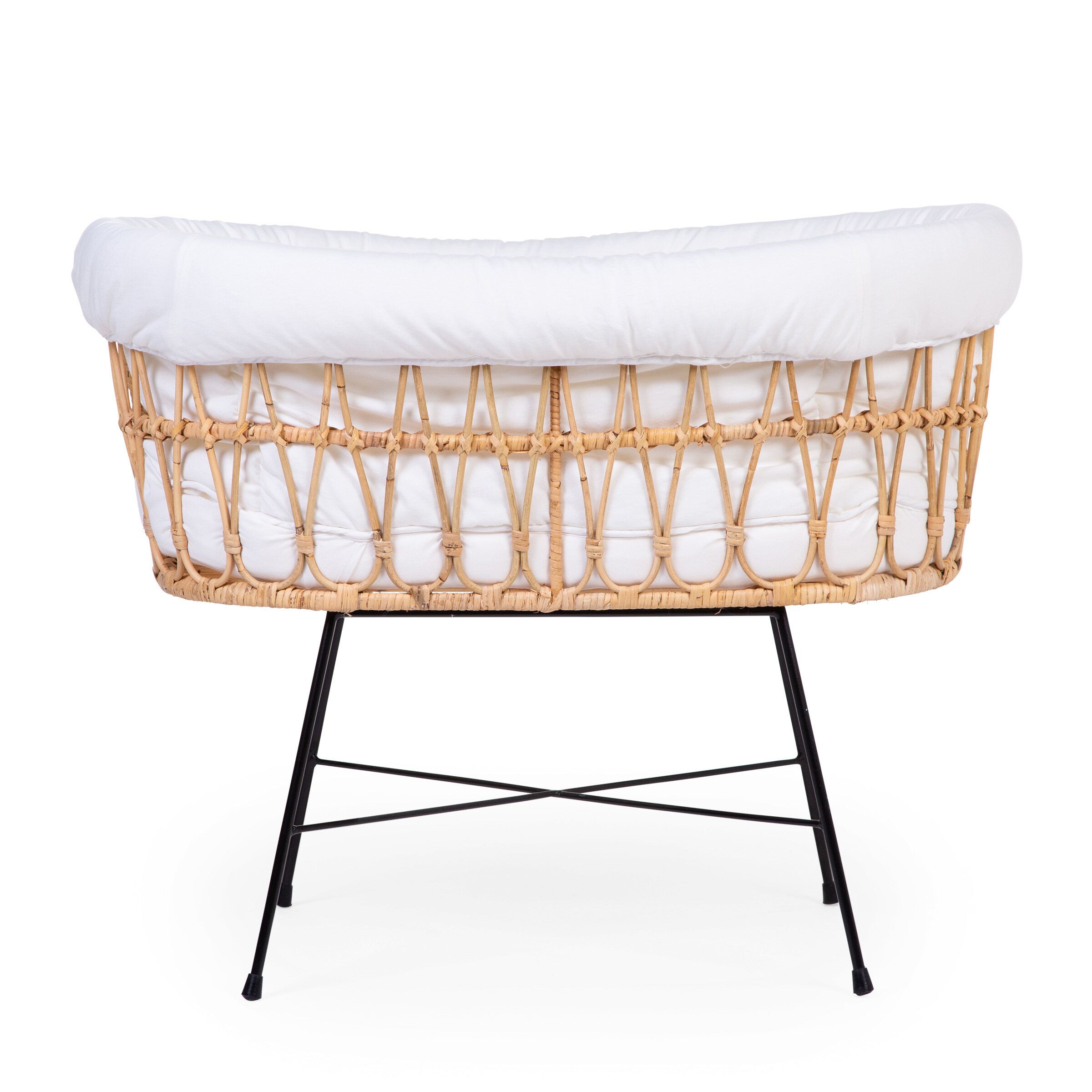 Childhome Rattan Ecru White Natural Bērnu Šūpulis Pīts