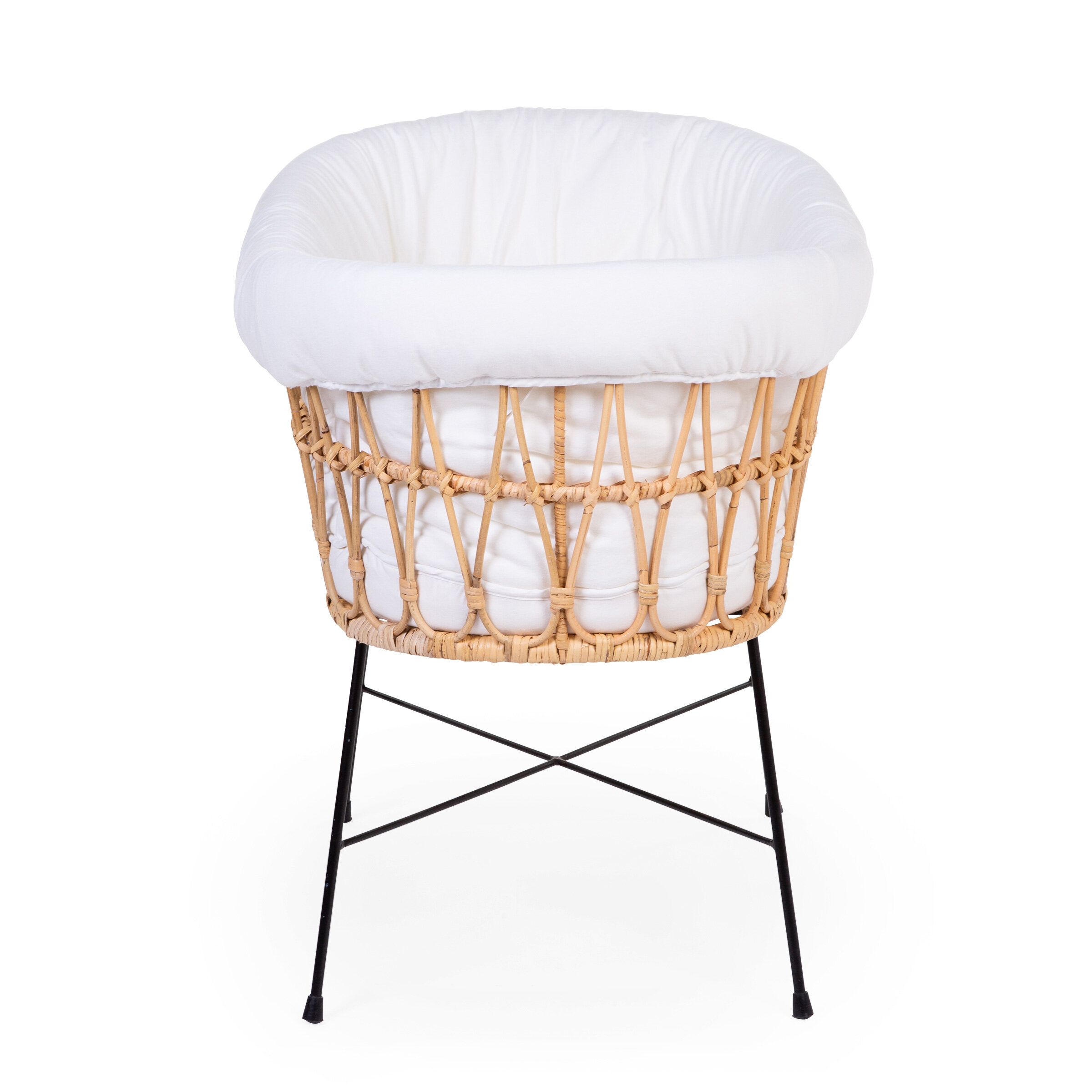 Childhome Rattan Ecru White Natural Kолыбель Плетеная