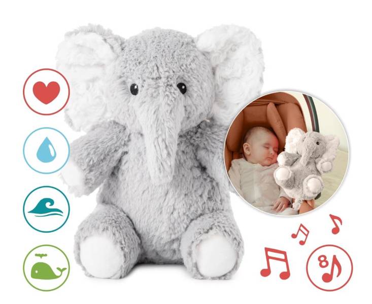 Cloud B Love Light On The Go Elliot Elephant Мягкая игрушка с мелодиями для сна