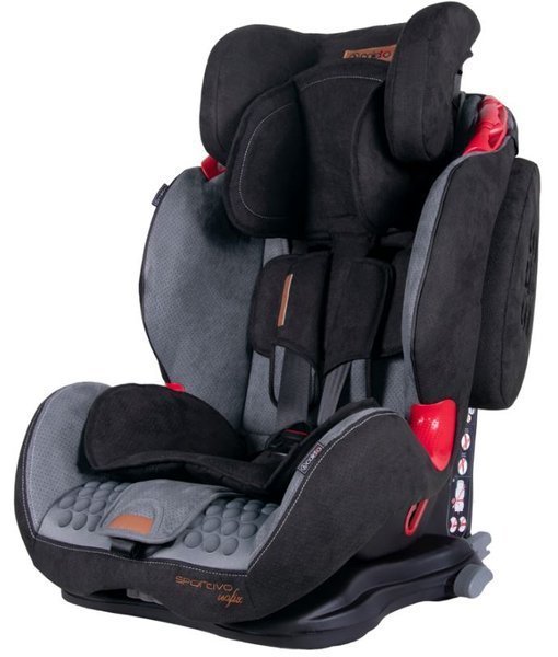 Coletto Sportivo Isofix Grey black Bērnu autosēdeklis 9-36 kg