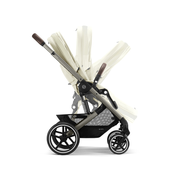 Cybex Balios S Lux Seashell Beige + Aton S2 I-Size Детская коляска 3 в 1