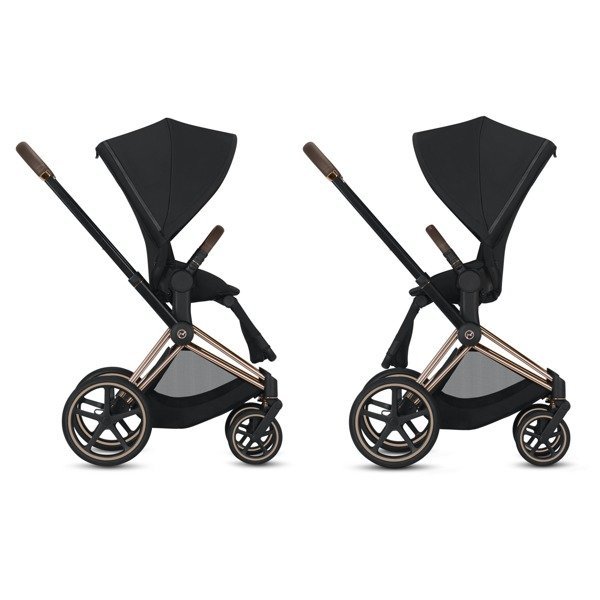 Cybex e-Priam Autumn Gold Chrome black frame Pastaigu rati