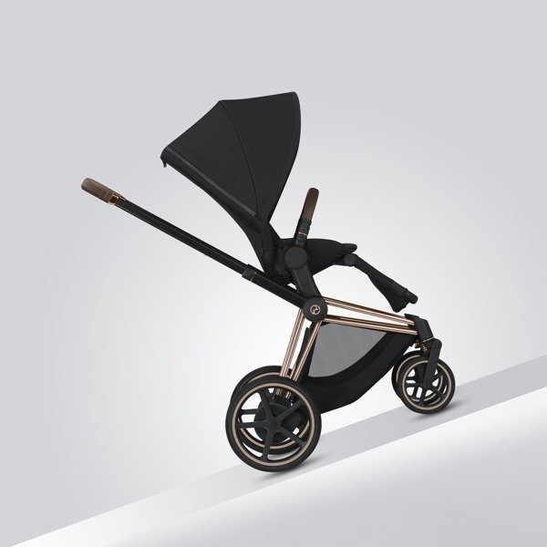 Cybex e-Priam Autumn Gold Chrome black frame Pastaigu rati