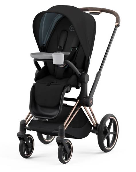 Cybex e-Priam Autumn Gold Chrome black frame Pastaigu rati