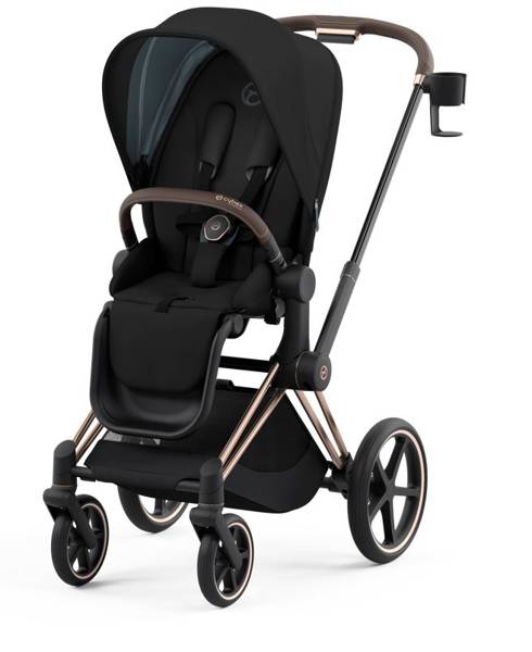 Cybex e-Priam Autumn Gold Chrome black frame Pastaigu rati