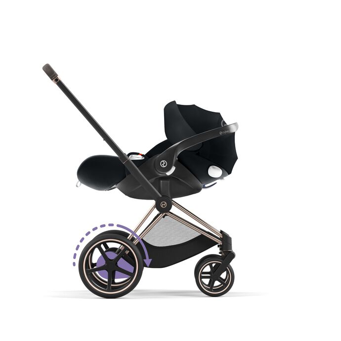 Cybex e-Priam Autumn Gold Chrome black frame Pastaigu rati