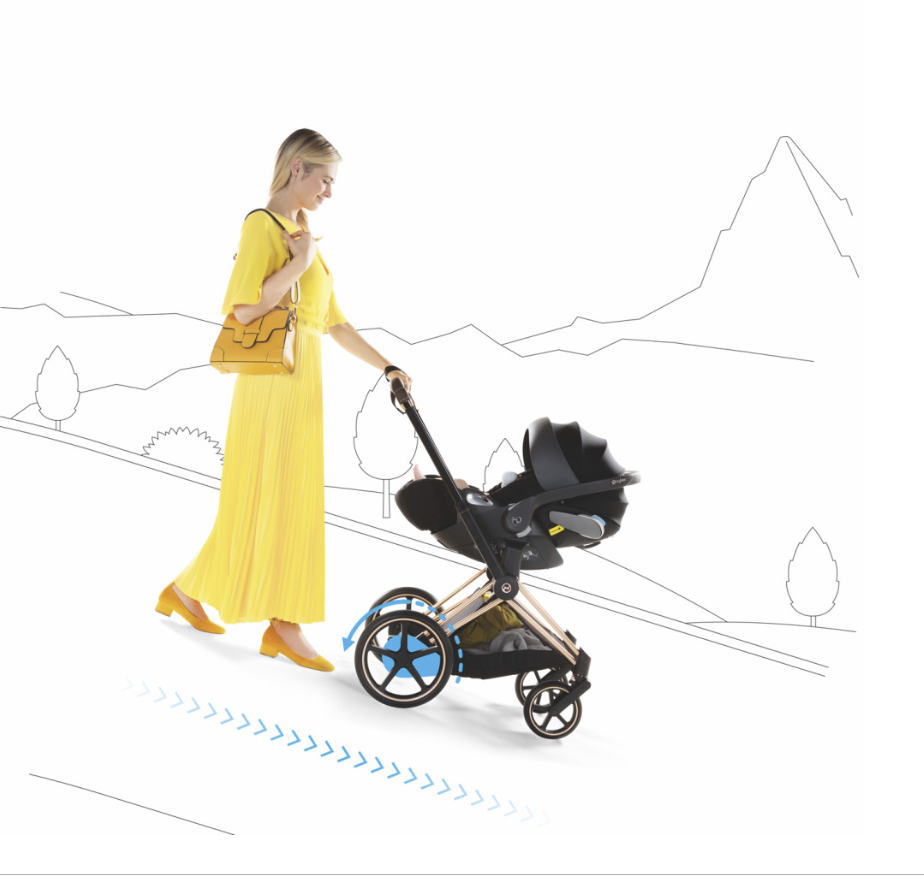 Cybex e-Priam Chrome + black Шасси с каркасом