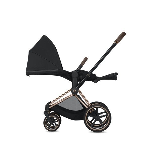 Cybex e-Priam Dark Navy Eco/ Conscious Rosegold frame Pastaigu rati