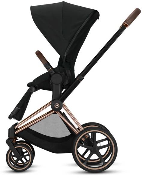 Cybex e-Priam Deep Black Rosegold frame Детская коляска 4 в 1