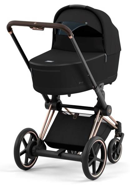 Cybex e-Priam Deep Black Rosegold frame Детская коляска 4 в 1