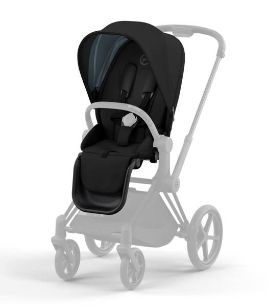 Cybex e-Priam Deep Black Rosegold frame Детская коляска 4 в 1