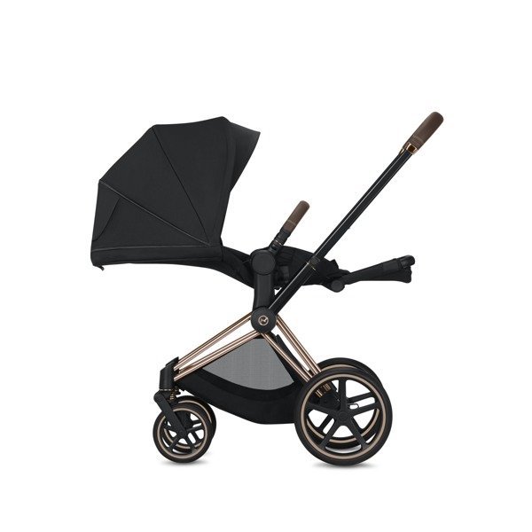 Cybex e-Priam Dream Grey Simply Flowers Matt black frame Pastaigu rati