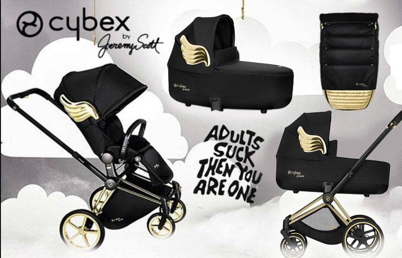 Cybex e-Priam Jeremy Scott Black Wings Детская коляска 2 в 1