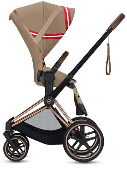 Cybex e-Priam Karolina Kurkova Chrome brown frame Pastaigu rati