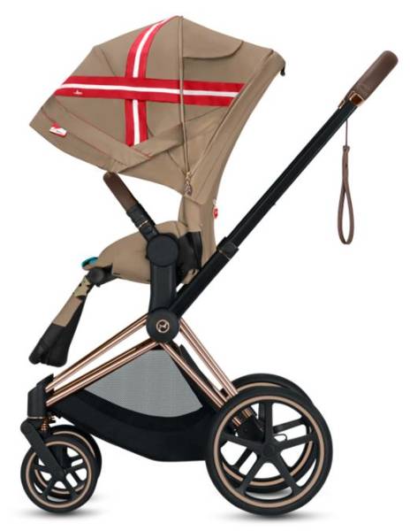 Cybex e-Priam Karolina Kurkova Chrome brown frame Pastaigu rati