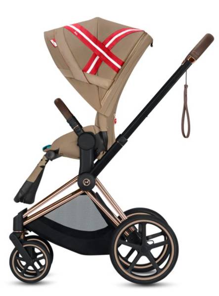 Cybex e-Priam Karolina Kurkova Chrome brown frame Pastaigu rati